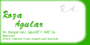 roza agular business card